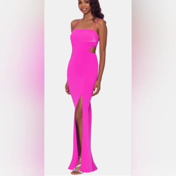 🆕️ Xscape Scuba Crepe Cut Out Gown - Picture 3 of 5